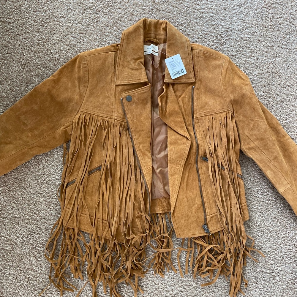 Fringe suede jacket